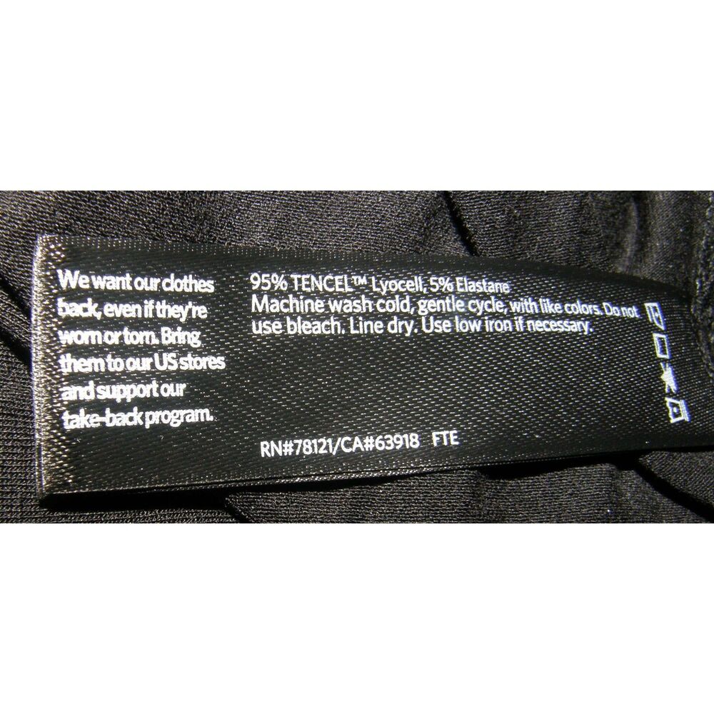 EILEEN FISHER Black Sz Medium Casual Wear Stretchy Jersey Knit Tunic Shirt - Picture 6 of 6
